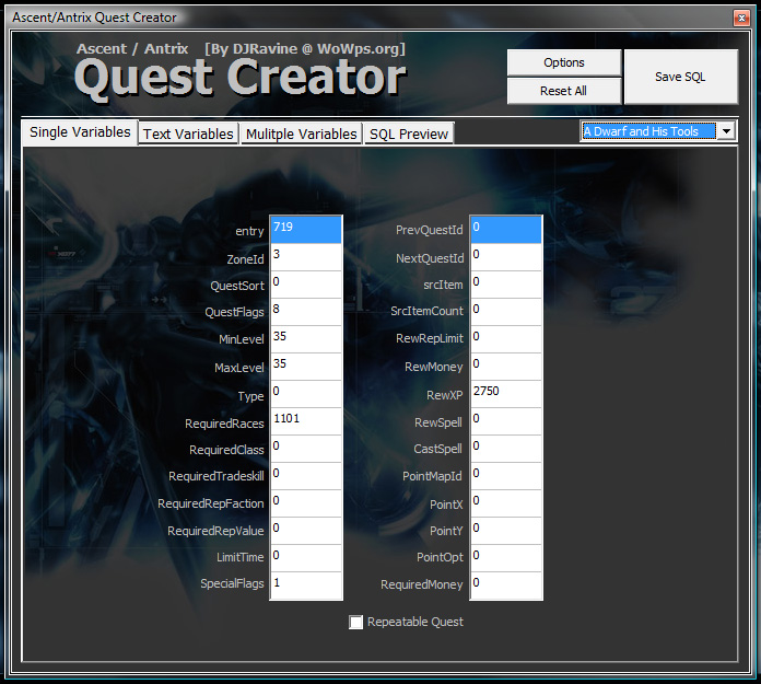 Quest Creator - Step 1