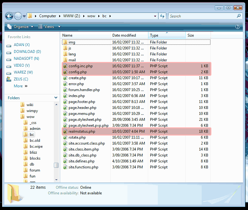 MaNGOS WebPack — PHP File Structure